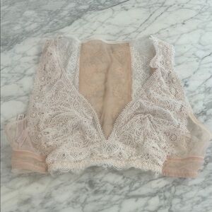 Victoria's Secret Cream Lace Detail Bralette